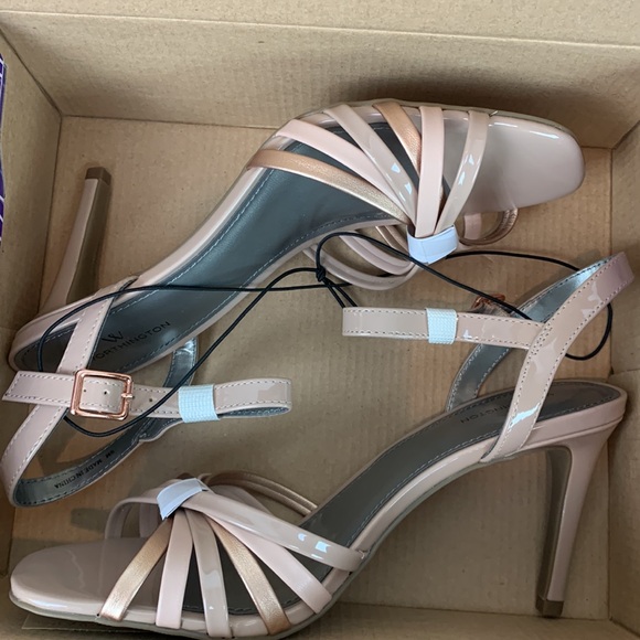 Worthington Boomer Buckle Open Toe Nougat Multi Heel Size 9 - Picture 7 of 8